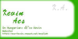 kevin acs business card